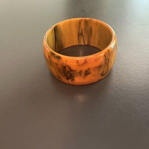 EXTRA WIDE VINTAGE MISSISSIPPI MUD VINTAGE BAKELITE BANGLE BRACELET tested